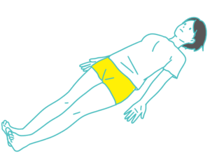 仰向けでのスマホ首のチェック方法