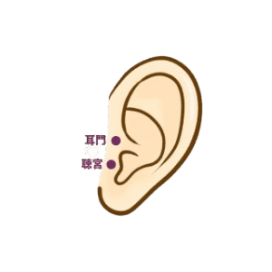 耳鳴りに効果的なツボ 耳門 聴宮