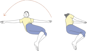 猫背矯正ストレッチ　背骨周りの筋肉のストレッチ