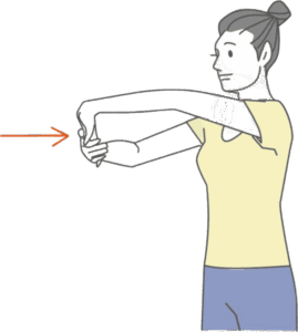 ばね指のストレッチ①前腕のストレッチ