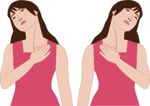 首を伸ばすストレッチ