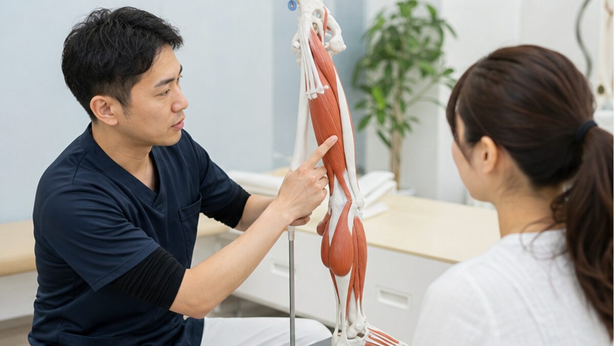 腕の筋肉:腕の筋肉を確認するときのポイントの解説イメージ