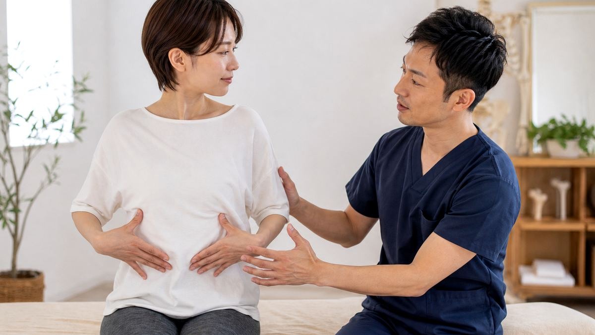 前屈位:前屈位と日常動作の関係の解説イメージ