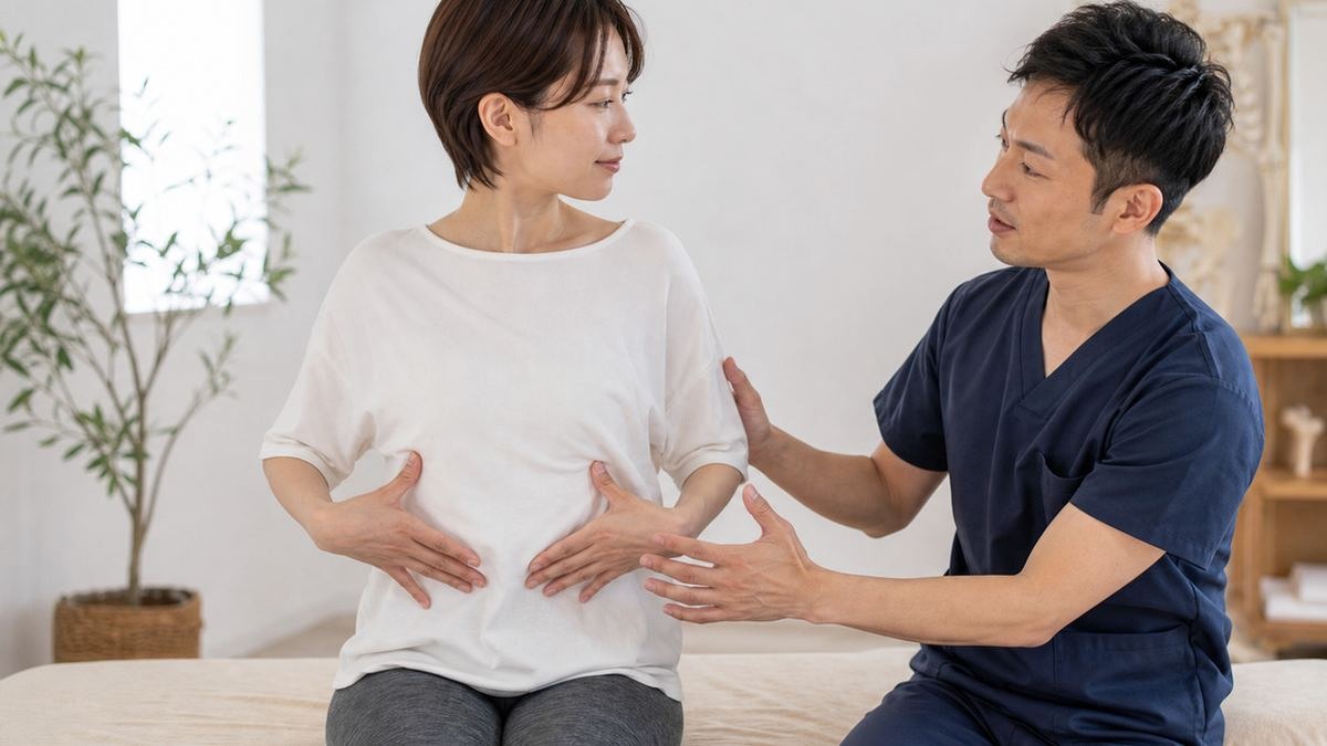 息を吸うと横隔膜は下がる