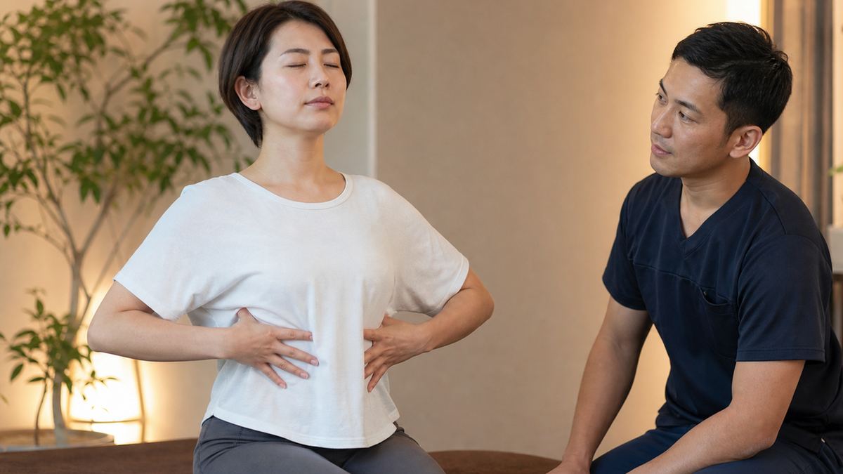 姿勢が横隔膜の収縮に与える影響