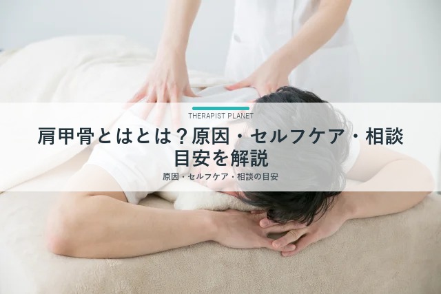 肩甲骨とはとは？原因・セルフケア・相談目安を解説