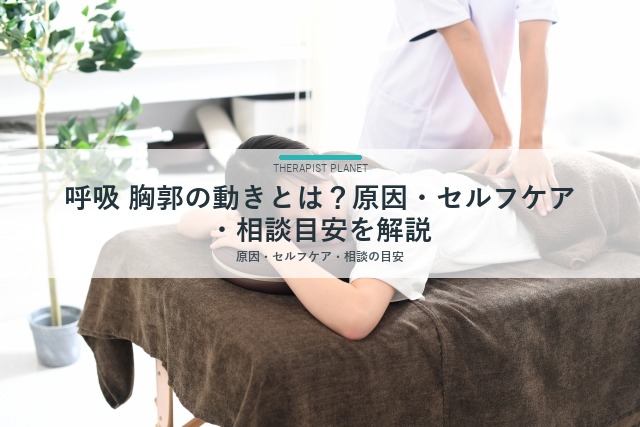 呼吸 胸郭の動きとは？原因・セルフケア・相談目安を解説