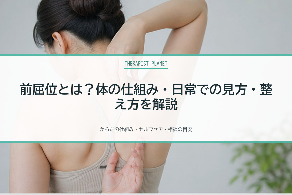 前屈位とは？体の仕組み・日常での見方・整え方を解説