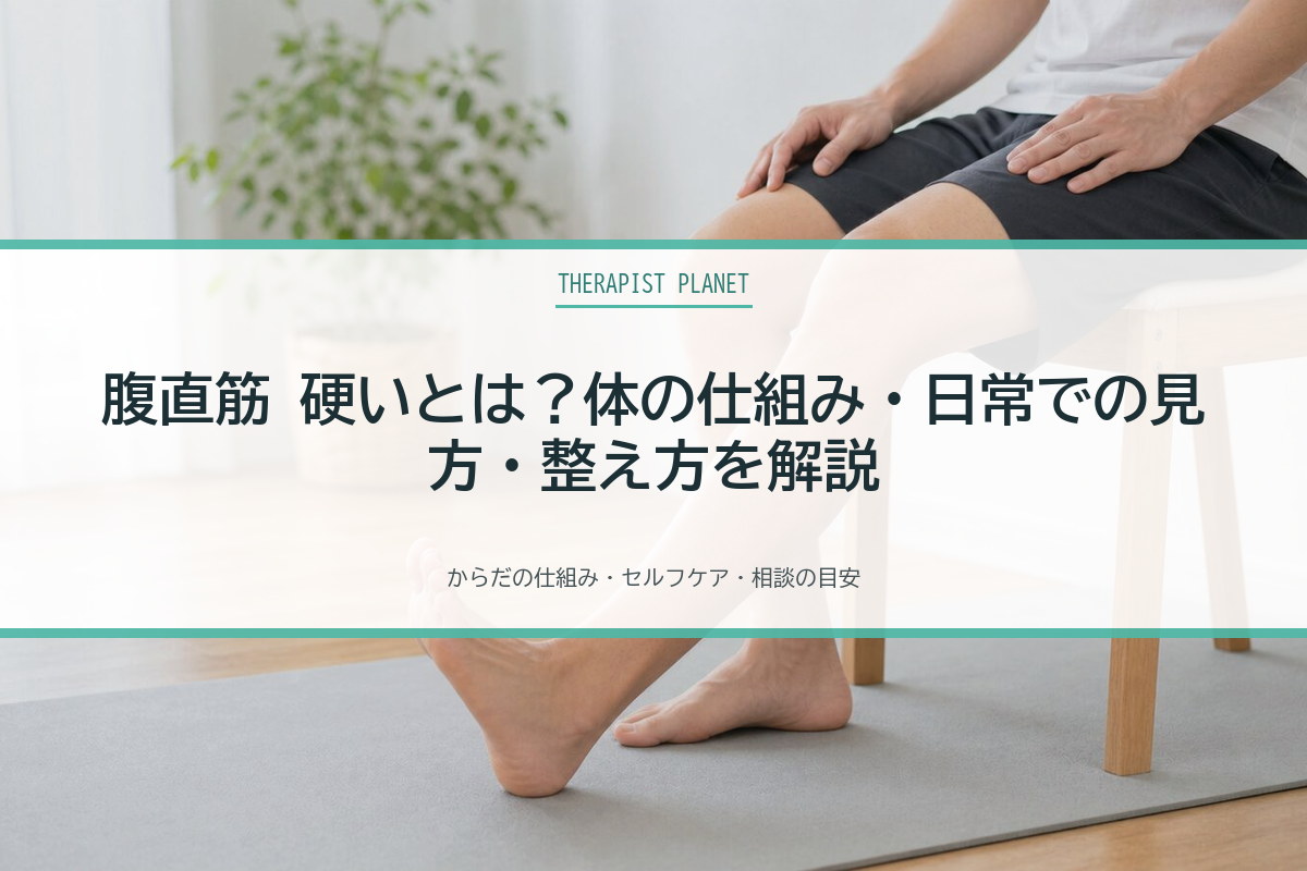 腹直筋 硬いとは？体の仕組み・日常での見方・整え方を解説