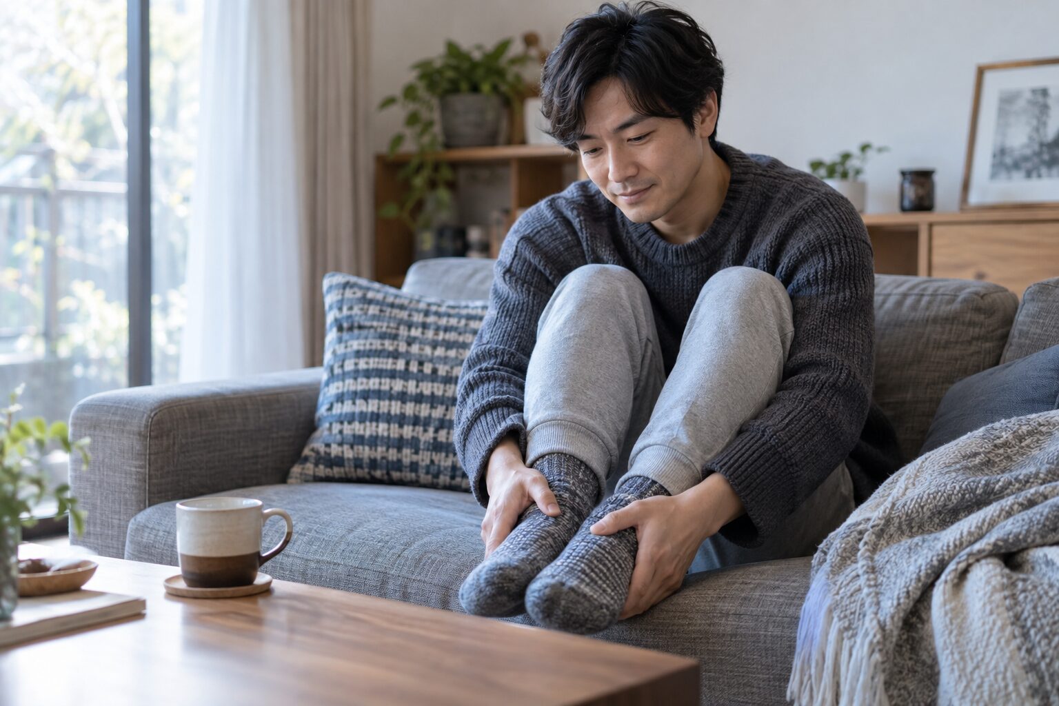 末端冷え性 男性 足:末端冷え性 男性 足の冷え方を確認する(AI生成のイメージ画像)