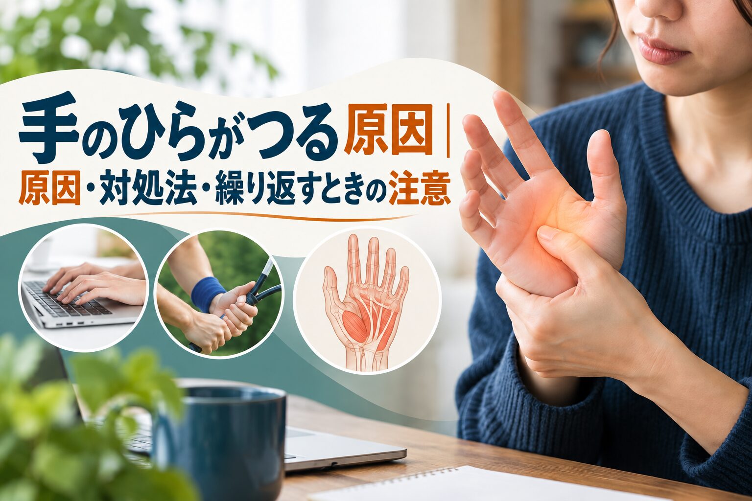 手のひらがつる 原因｜原因・対処法・繰り返すときの注意