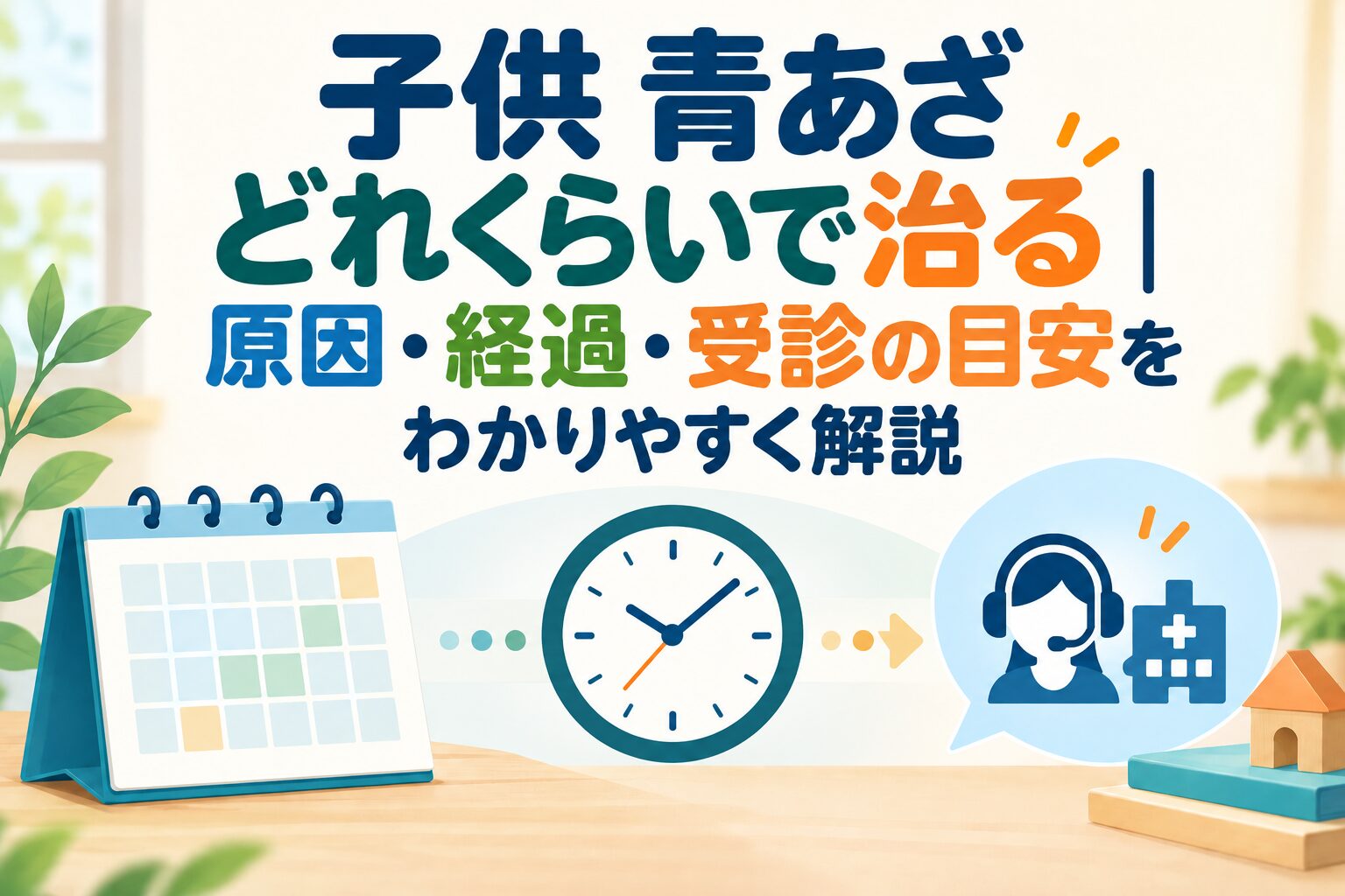 子供 青あざ どれくらいで治る｜原因・経過・受診の目安をわかりやすく解説