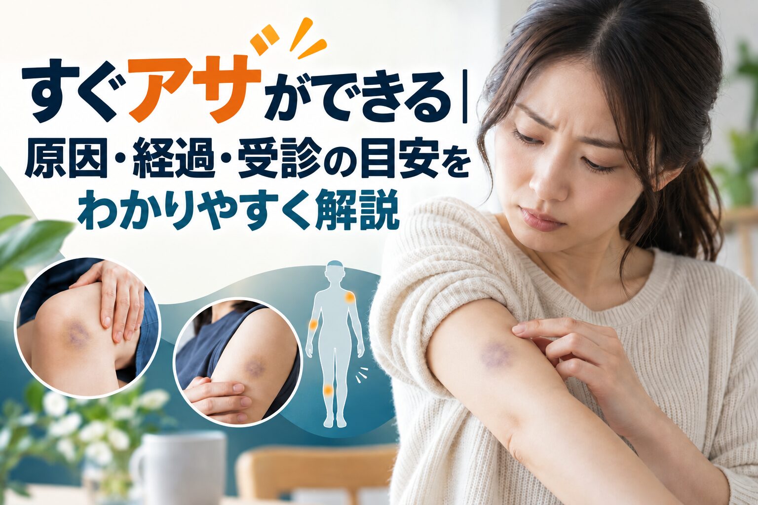すぐアザができる｜原因・経過・受診の目安をわかりやすく解説