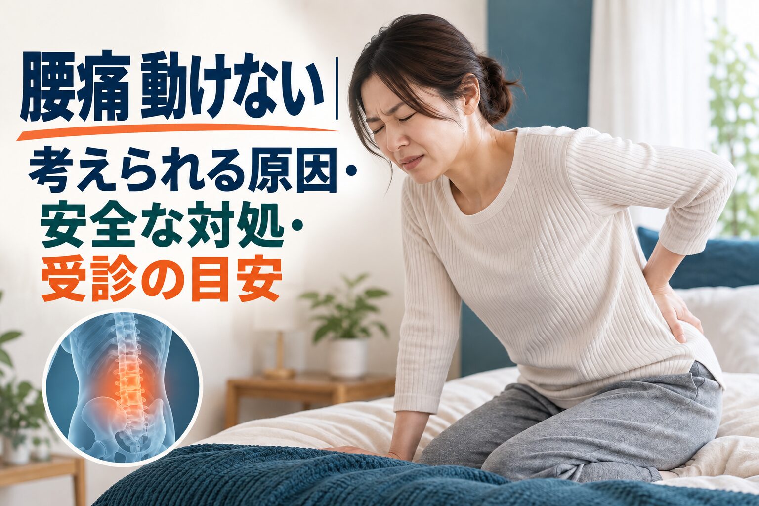 腰痛 動けない｜考えられる原因・安全な対処・受診の目安