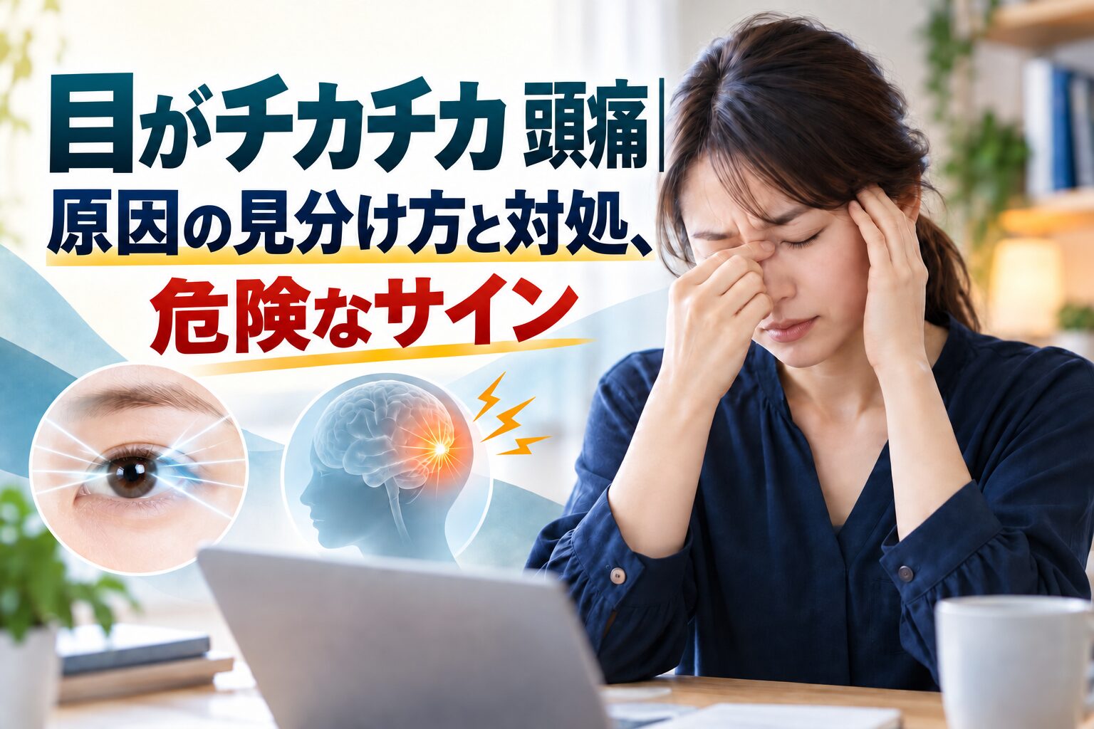 目がチカチカ 頭痛｜原因の見分け方と対処、危険なサイン