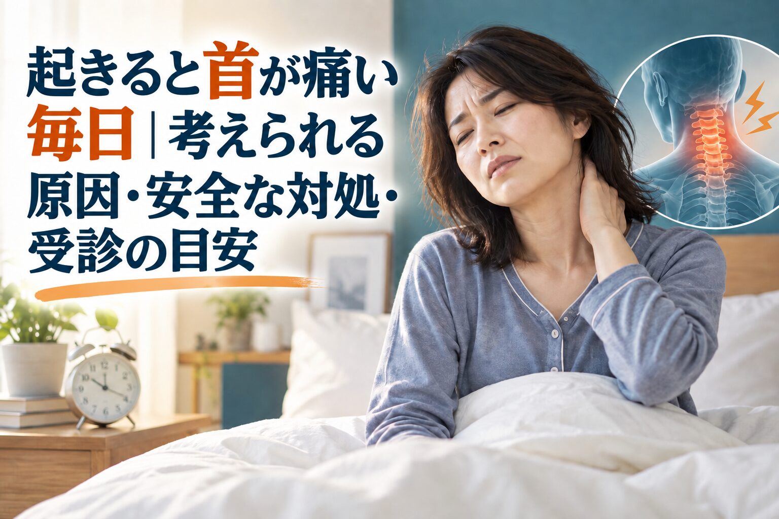 起きると首が痛い 毎日｜考えられる原因・安全な対処・受診の目安