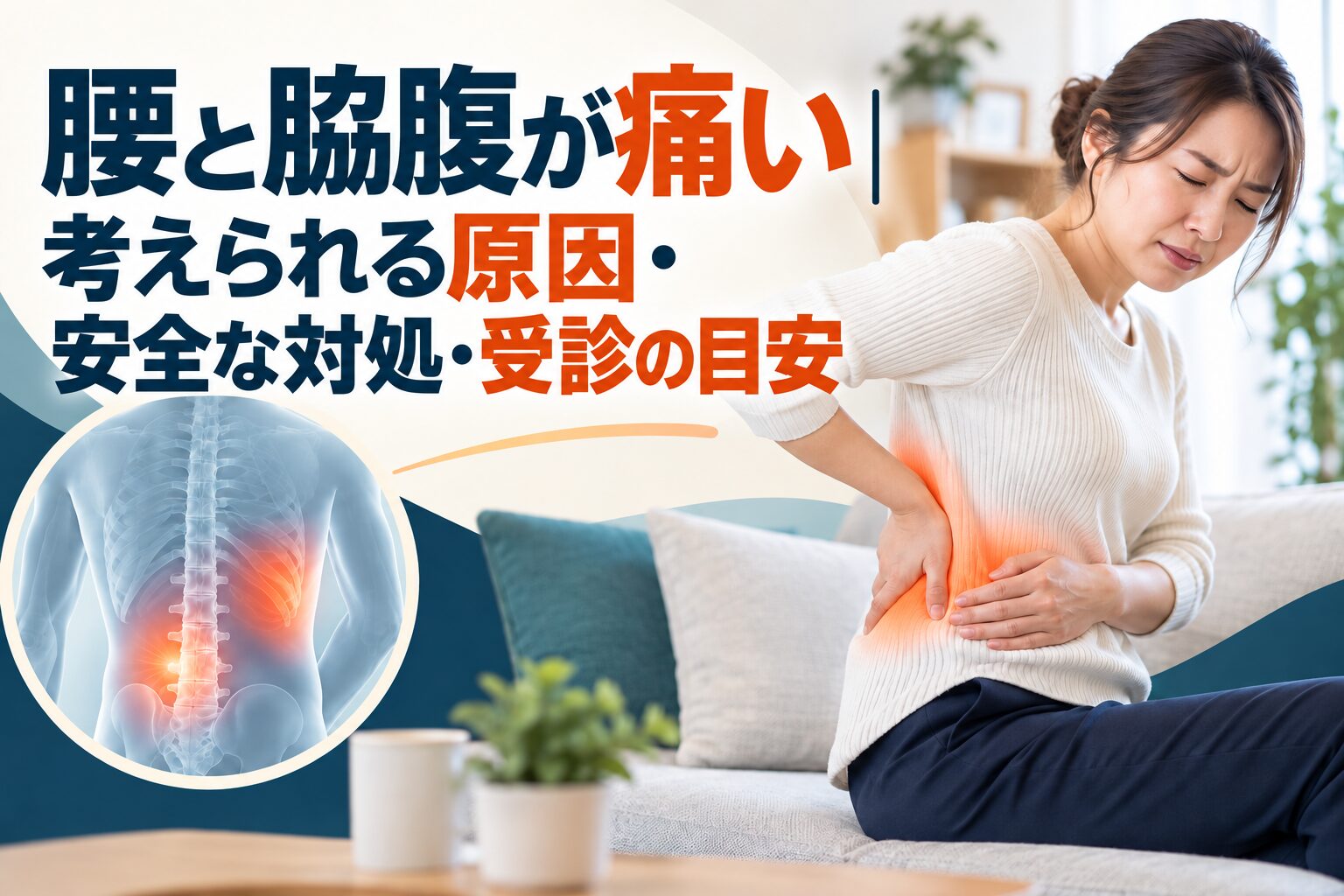腰と脇腹が痛い｜考えられる原因・安全な対処・受診の目安