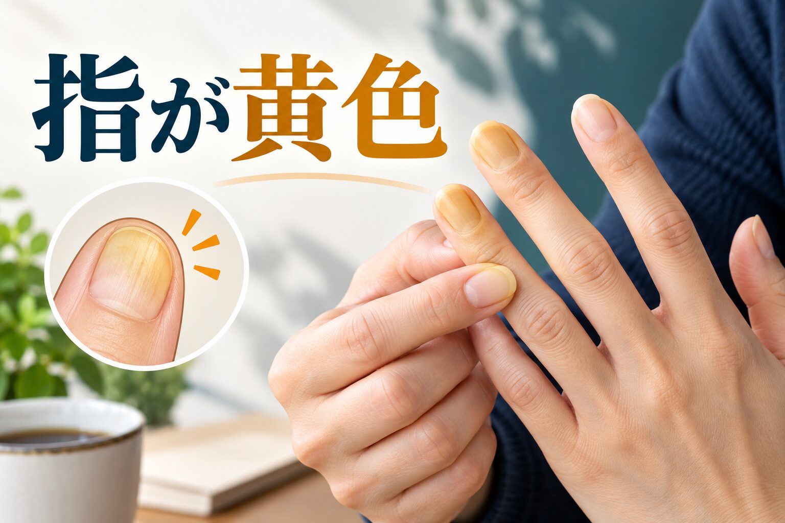 指が黄色｜考えられる原因と受診を急ぐサイン