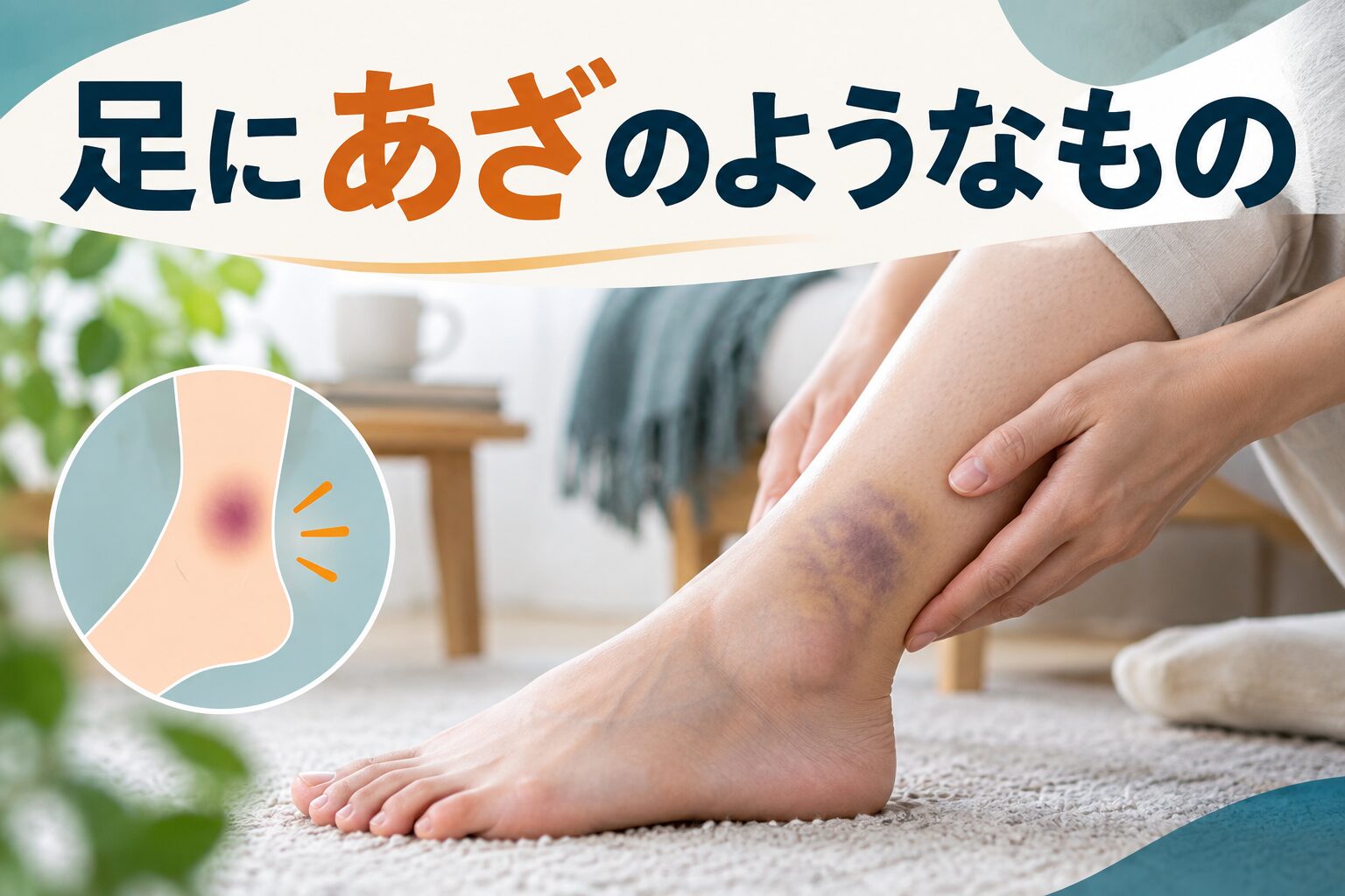 足にあざのようなもの｜原因・経過・受診の目安をわかりやすく解説
