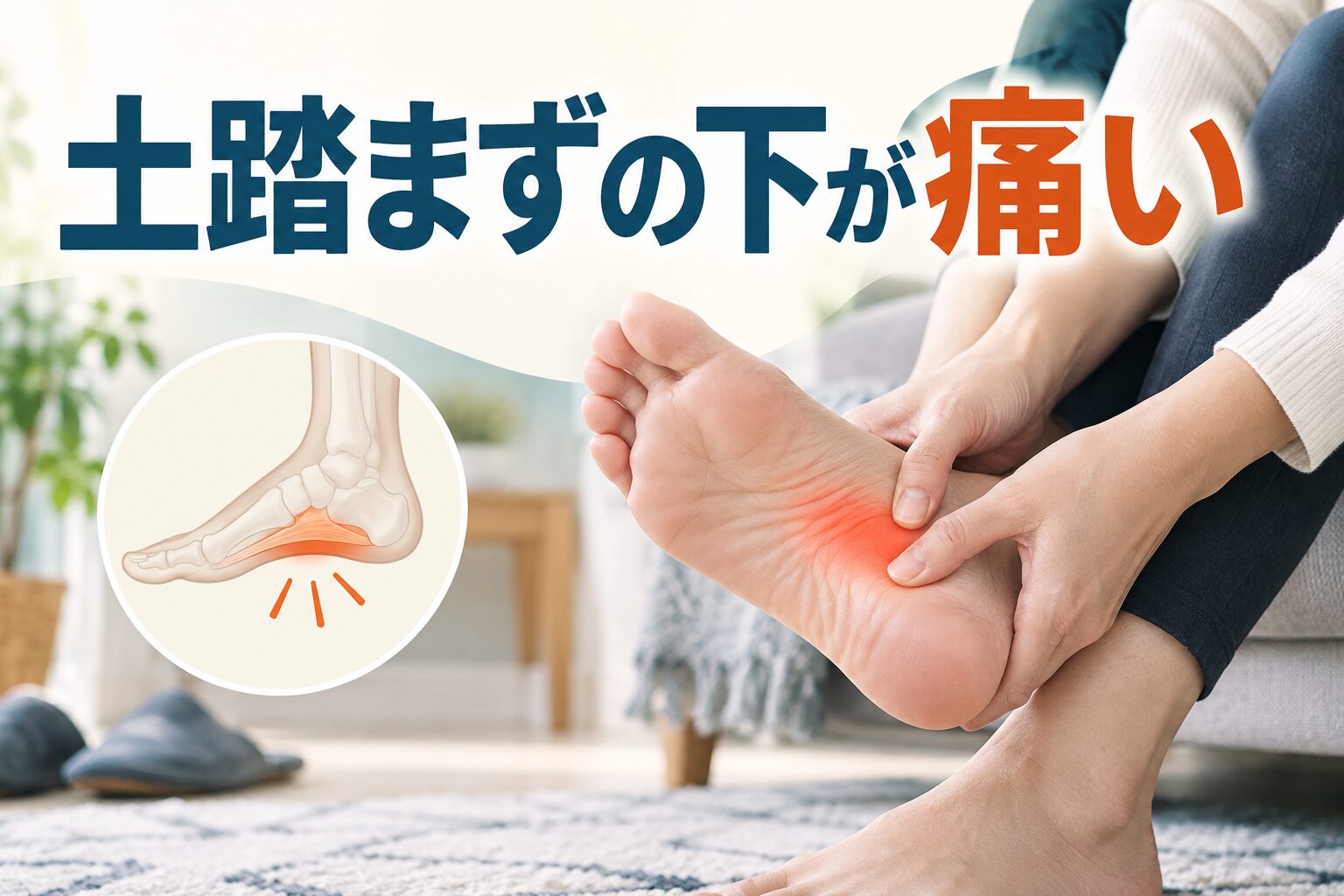 土踏まずの下が痛い｜考えられる原因・安全な対処・受診の目安