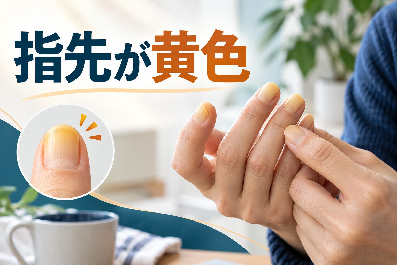 指先が黄色｜考えられる原因と受診を急ぐサイン