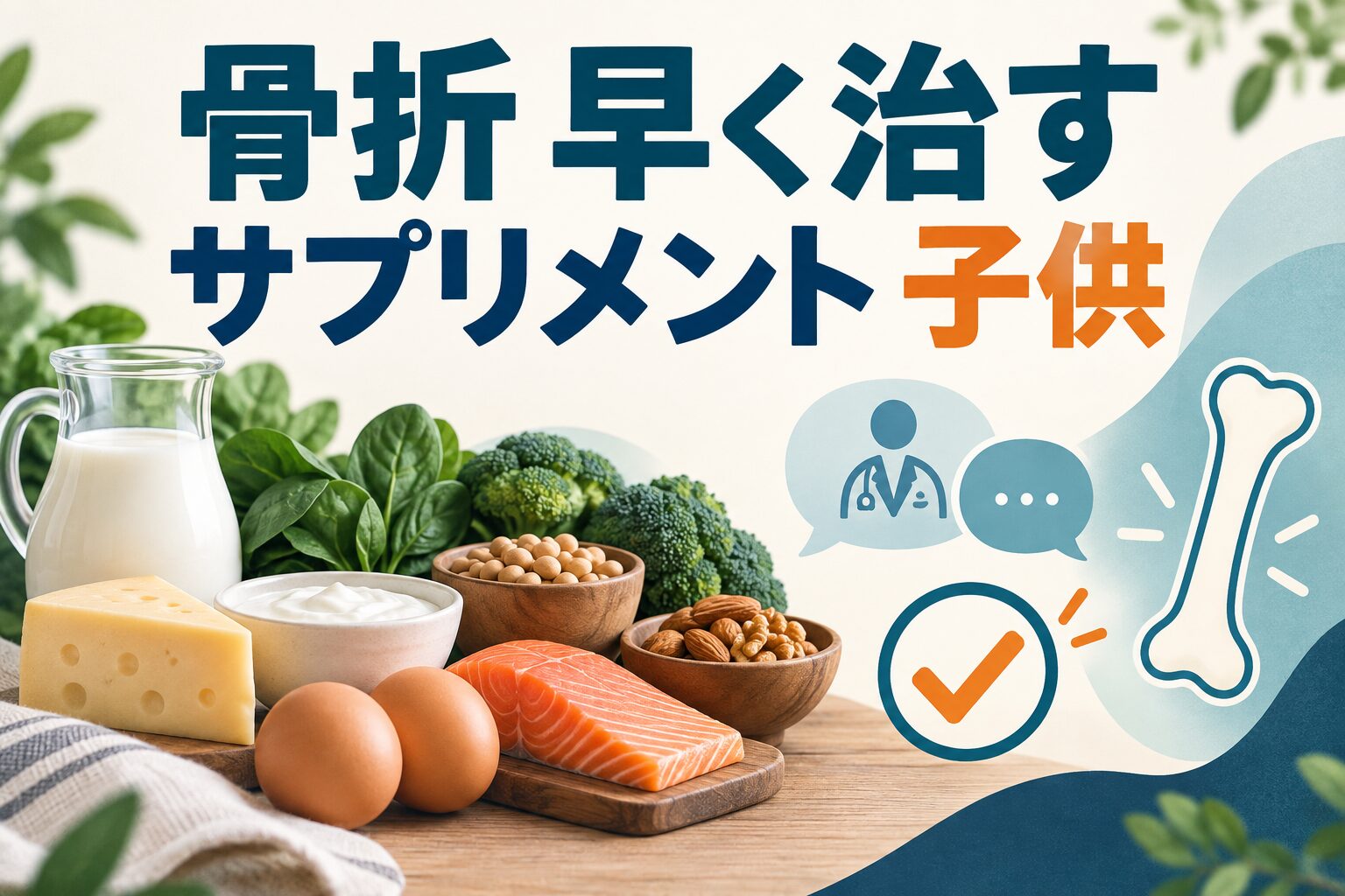 骨折 早く治す サプリメント 子供｜回復を支える食事と安全上の注意