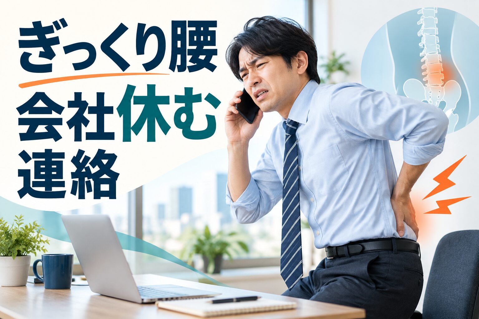 ぎっくり腰 会社休む 連絡｜考えられる原因・安全な対処・受診の目安