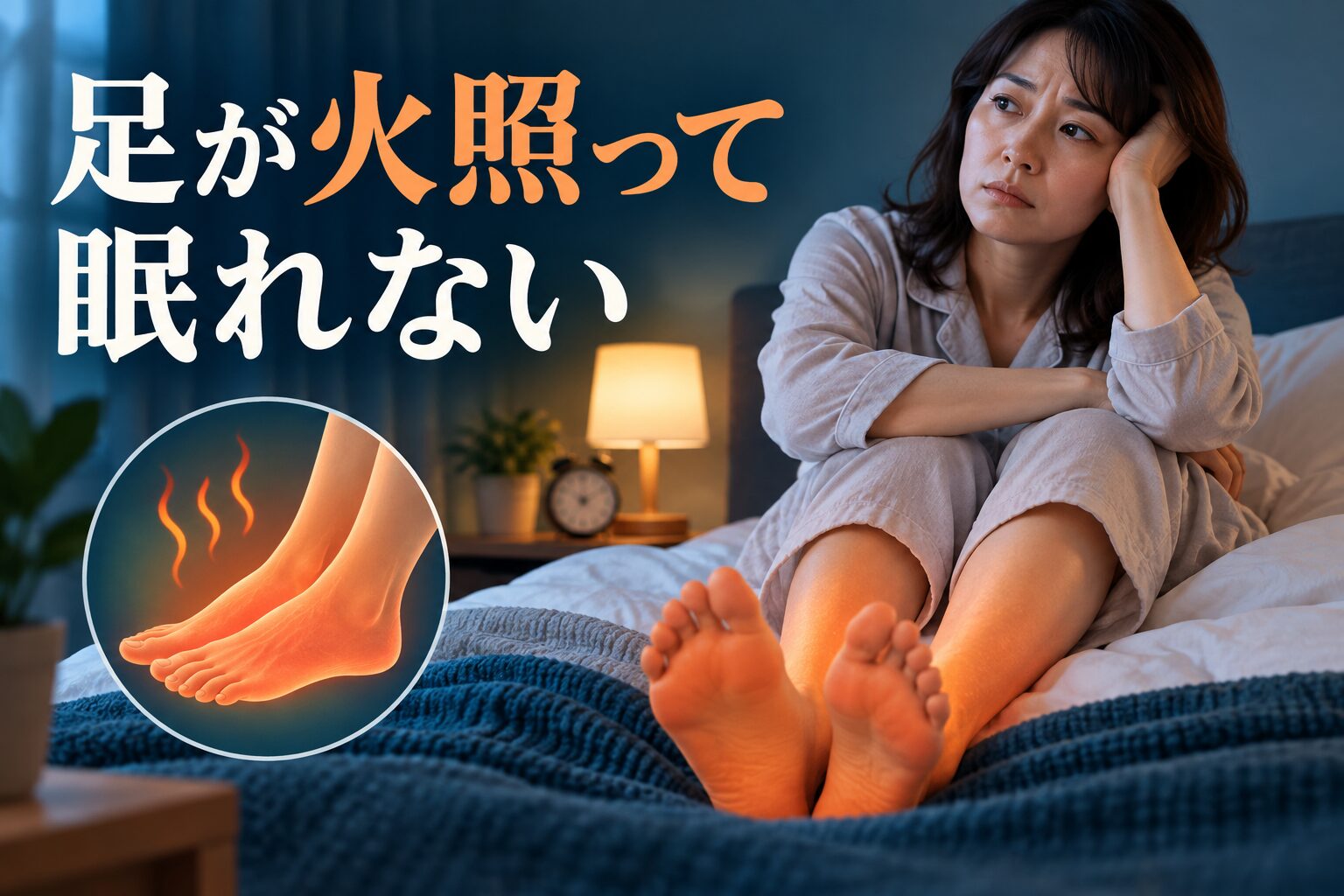 足が火照って眠れない｜眠れない夜の対処と受診の目安