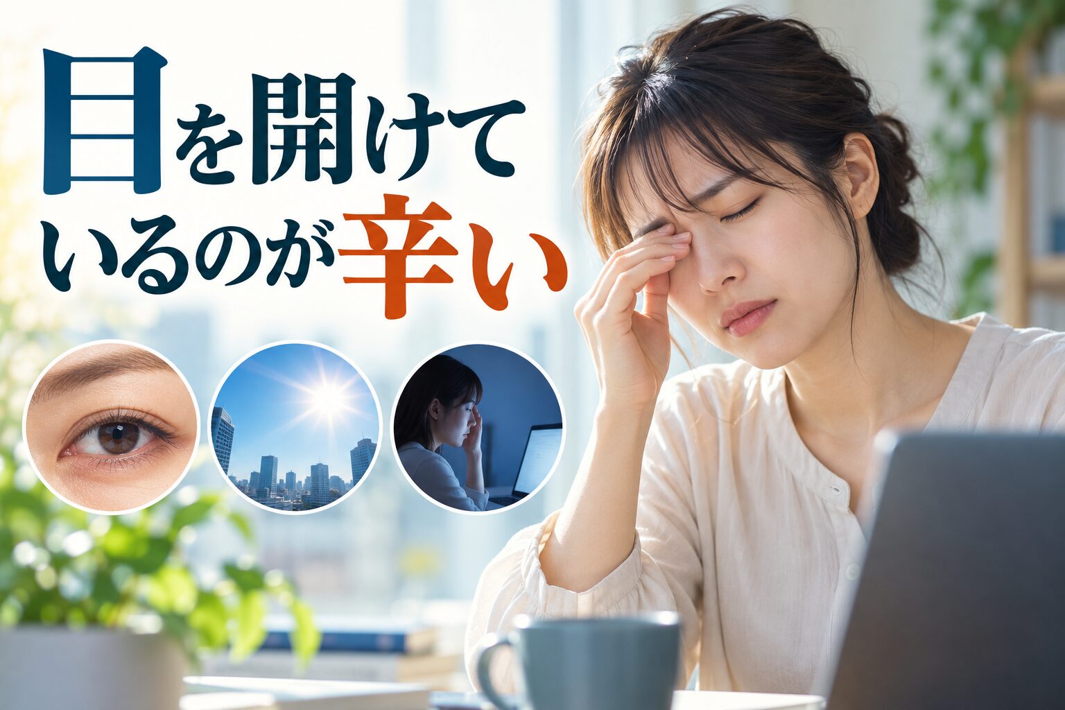 目を開けているのが辛い｜原因の見分け方と眼科へ相談する目安