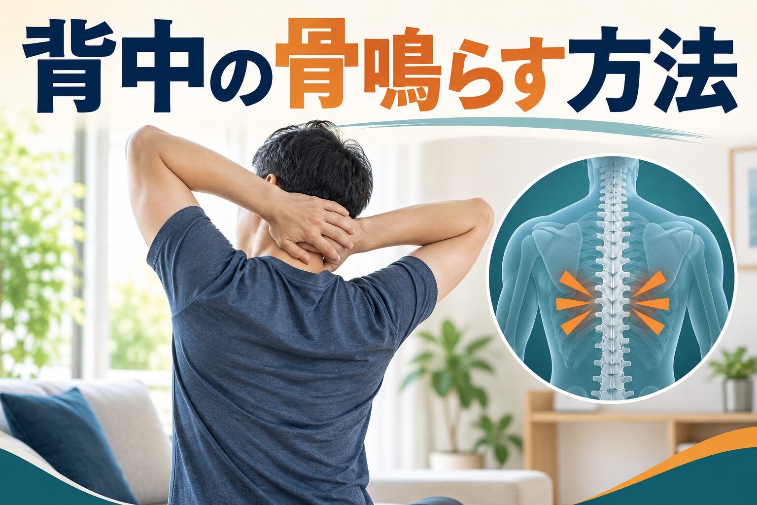 背中の骨鳴らす方法｜自分で鳴らすリスクと安全な動かし方